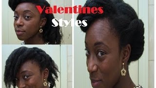 Natural Hair | 3 Easy Styles For Valentines Day