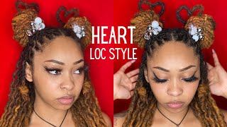 Heart Loc Style | Valentines Day Loc Style