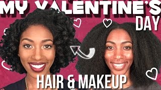 Valentine'S Day 2015 Hair And Makeup Tutorial For Natural Kinky Curly Hair