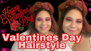 Easy Hairstyle For Valentines Day | Curly Hairstyle