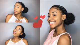 Valentine’S Day Natural Hair& Simple Makeup |7 Days Of Natural| Day 3