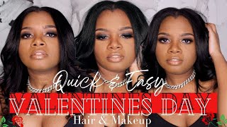 Beginner Friendly Valentine'S Day Makeup & Hair Glam | Unice #Upart Wig