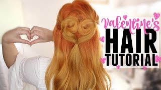 Easy Romantic Valentine’S Day Heart Hairstyle // Pinterest Inspired