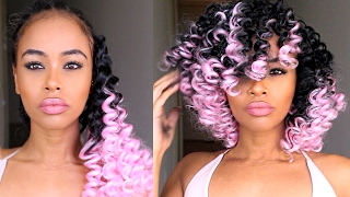  Crochet Braids Watch Me Cut & Style Ombre Pink Hair ||| For Valentines Day!