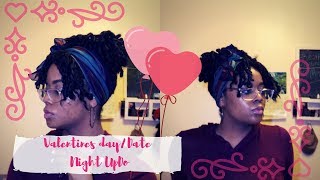 Valentines Day Hairstyle| Finger Coil Updo| Perfect For Locs Too