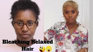 Black Hair To Blonde Hair Tutorial | Relaxed Hair