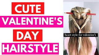 Cute Valentine'S Day Hairstyle | Easy As Can Be