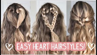 How To: 3 Easy Heart Hairstyles For Valentine'S Day!