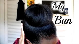 Easy Bun Tutorial Without Weave Or Donut/Sock | Relaxed Hair