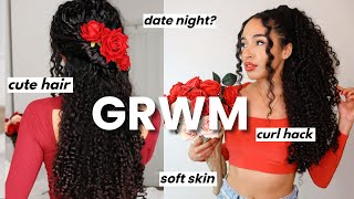 Date Night Grwm + 2 Curly Hairstyles!