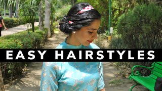 Cute Hairstyles For Medium Length Indian Black Hair | Using My Husband'S Tie & Pocket Square