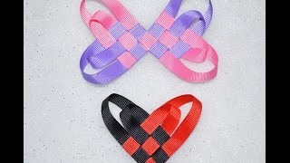 Woven Heart Lovebug Wings Ribbon Sculpture Valentine'S Day Hair Clip Bow Diy Free Tutorial By L