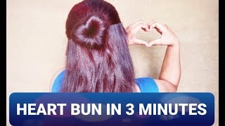 3 Minute Valentine Hairstyle : Heart Bun Tutorial And Diy Heart Bun Maker