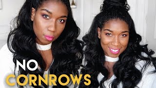 Glamorous Protective Hairstyle W/ Clip-In Extensions - No Cornrows | Natural Hair