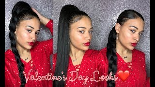 5 Valentines Day Looks W/ Drawstring Ponytail | Natural Hair