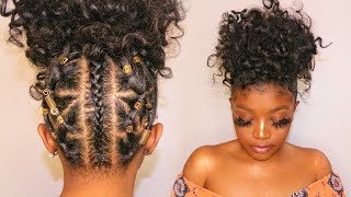 Criss Cross Rubber Band Method Triangle Part W/ Top Messy Bun Tutorial