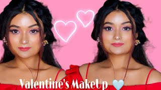 Valentines Day Makeup Tutorial |Easy Hairstyle |Valentine’S Day Special Makeup Tutorial & Hairstyle|