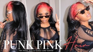 Hot Pink Hair Color + Layers, Start To Finish Melt Your Lace  Frontal Install 2022! Ft. Tinashe Hair