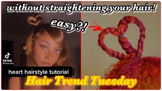 Valentine’S Heart Hairstyle Without Straightening Your Hair | Aliyah S
