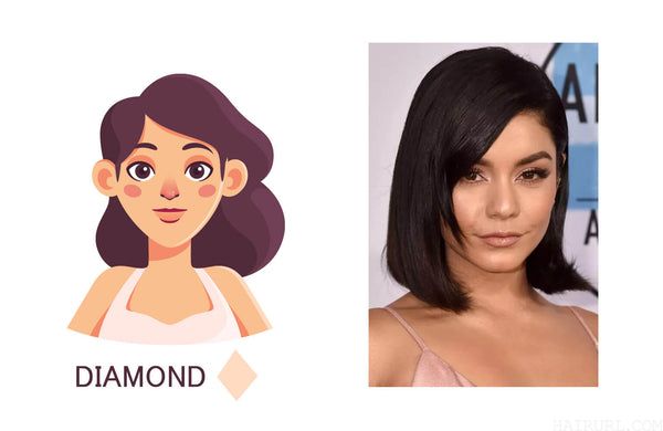 wig styles for diamond face shape