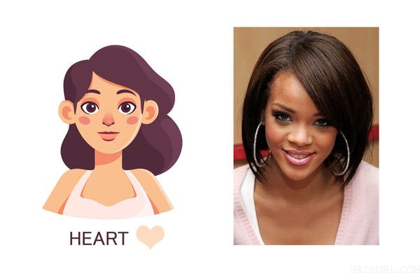 wig styles for heart face shape