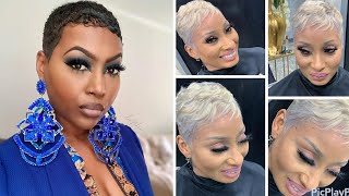 Low Cut Hairstyles For Black Women | Short Hairstyle | Pixie Cuts | Short Natural Hairstyles | Wendy