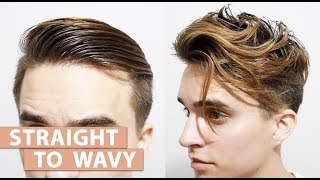 Straight To Wavy Hair Without Using Any Products | Men’S Styling Tutorial