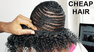 $5 Hair - Watch Me Do Sew In Weave With Cheap Hair - How To