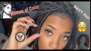 Navy Hair For Black Women| Bootcamp & Fleet