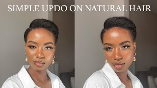 Bridal, Official, Classy Natural Hairstyle On 4C Natural Hair