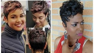Short Hairstyles For Black Women | Short Shaved Side Mohawk Hairstyle By Dubem Demy