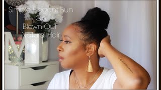 Hairstyle Over 50 | Classy Bun On Natural Hair