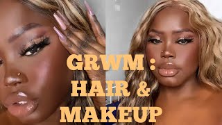 Full Grwm Makeup & Hair | Makeup For Black Women | Destiny Matuet