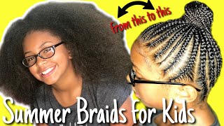 Kids Braided Hairstyles Tutorial | Braided Ponytail (No Weave)