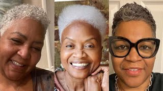 Charming Grey Hairstyles Ideas For Matured African American Women