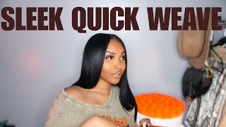 How To : Sleek Quick Weave | Natural Look Tutorial | Alisha Brittany
