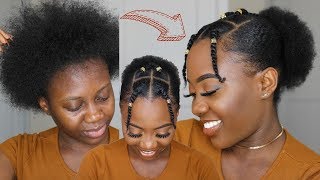 Quick Natural Hairstyle And It'S Cute For Summer On Short 4C Hair - Under 10 Minutes!