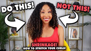 How To Stretch Your Curls & Avoid Shrinkage! Curly Hair Styling Tips!  | Biancareneetoday