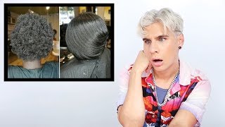 Hairdresser Reacts To Silk Press On 4C Hair