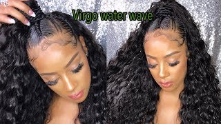 How To Do A Partial/Half Sew-In Weave/Virgo Hair Company Brazilian Water Wave/Aliexpress Review