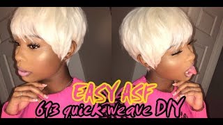 613 Short Quick Weave Tutorial At Home ❤️