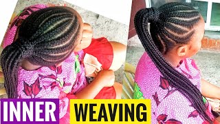 Inner Weaving Tutorial || Braided Ponytail Hairstyle