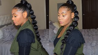 Quick And Easy Bubble Ponytail | Affordable $6 Hairstyle