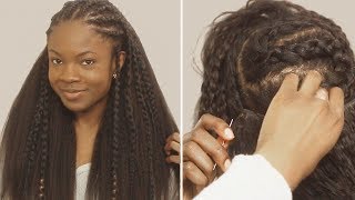 How To: Fulani Braids With Sew In Weave In Back Tutorial