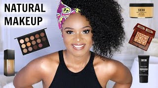 Natural Looking Makeup For Black Women | Dark Skin | Women Of Color + Hair Tutorial Ft. Sunber Hair