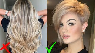 Super Trendy Long To Short Hair Transformations, Bobs, Pixie Cuts Shaven & More