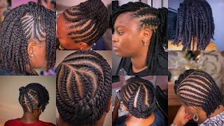 Beautiful Natural Hairstyles For Black Women;With Extension, Twist Hairstyles,Flat Twist Hairstyles