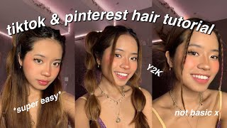 Easy Tiktok & Pinterest Hair Tutorial *Not Basic* Hair Trends 2021 | Lina