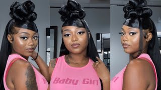 Wap Inspired Hairstyle  | 90’S Pin Curl Updo  | Wiggins Hair |
