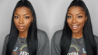 Easy Half Up Half Down Hairstyle Ft. Betterlength Yaki Clip-In Hair Extensions!